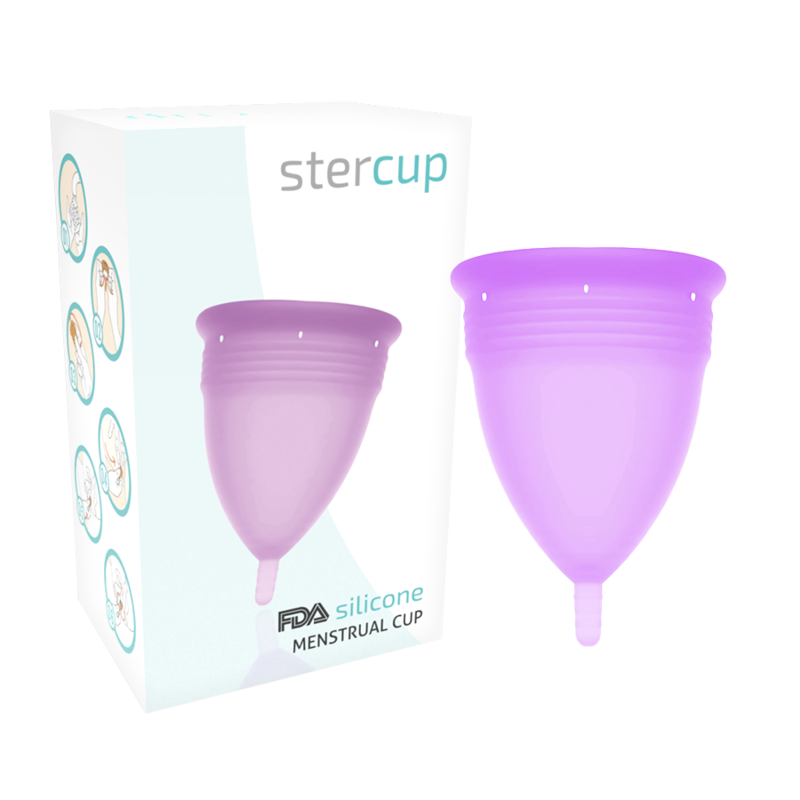 STERCUP - COPA MENSTRUAL FDA SILICONA LILA - TALLA L-STERCUP-Noxtic