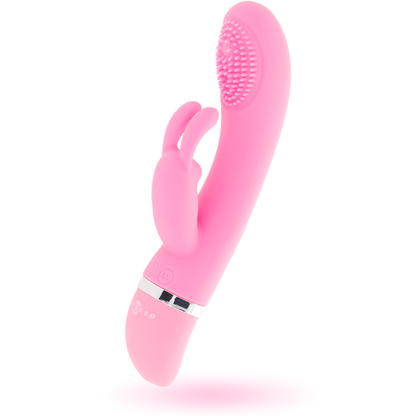 INTENSE - SUSY PINK OSCILLATING SILICONE RABBIT VIBRATOR