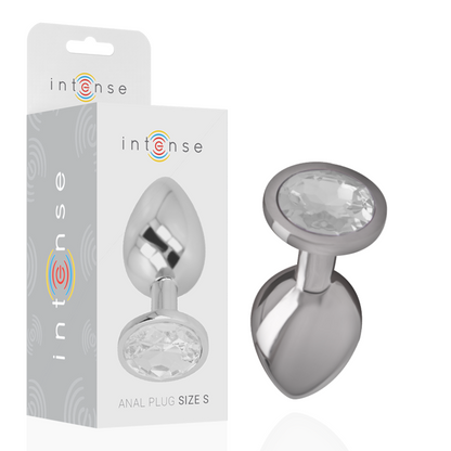 Comprar INTENSE Plug Anal Metal Con Cristal Plata Talla S – Diseño Elegante Para Placer Sensorial-Noxtic