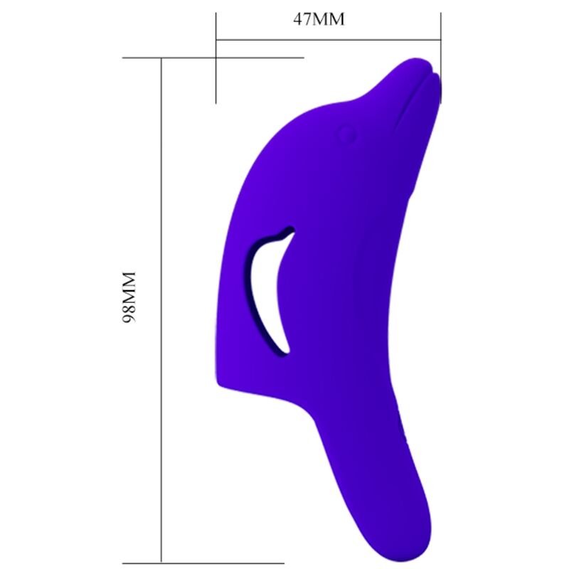 Pretty Love Delphini Estimulador De Dedo Azul Oscuro – Diseño Ergonómico Con Silicona Médica Para Sensaciones Únicas