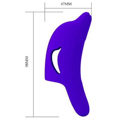 Pretty Love Delphini Estimulador De Dedo Azul Oscuro – Diseño Ergonómico Con Silicona Médica Para Sensaciones Únicas