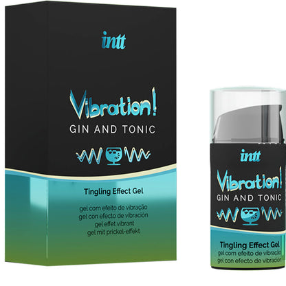 INTT Gel Vibrador Líquido Gin & Tonic 15ml – Estimulante Con Efecto Refrescante Para Una Experiencia Única