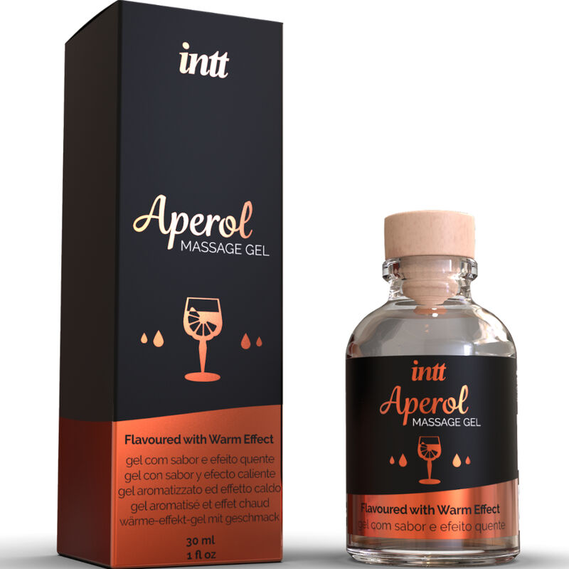 INTT Gel De Masaje Aperol – Gel Besable Con Efecto Calor Intenso Para Placer Sensorial