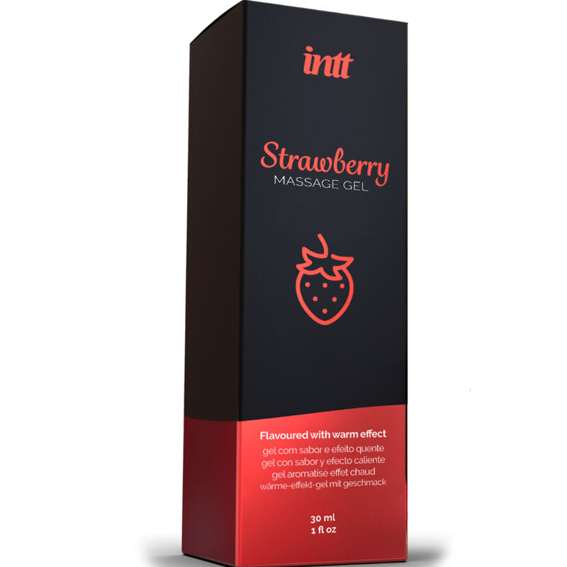 INTT MASSAGE &amp; ORAL SEX - STRAWBERRY FLAVOR MASSAGE GEL WITH WARMING EFFECT