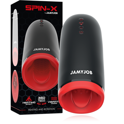 Masturbatore JAMYJOB Spin-X – Design rotante e funzione di riscaldamento per un piacere unico