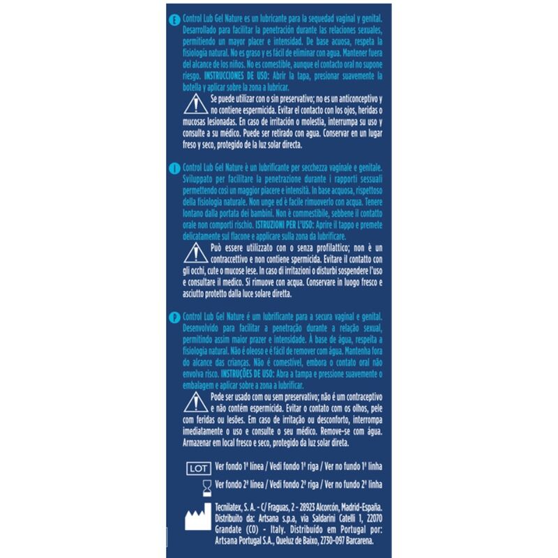 Comprar Control Lub Gel Natural 75 Ml – Lubricante Acuoso Para Mayor Comodidad Durante Las Relaciones-Noxtic