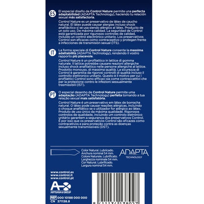 Preservativi CONTROL Adapta Nature 6 unità – Lattice naturale per esperienze intime sicure