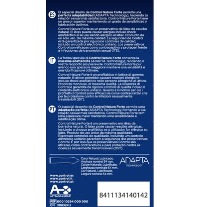 CONTROL Forte 12 Unidades – Preservativos Sensibles Con Diseño Seguro y Confiable