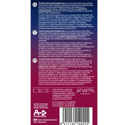 CONTROL - SENSUAL DOTS &amp; LINES 12 UNITS