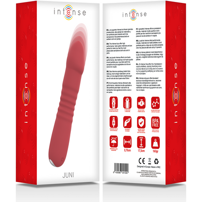 INTENSE Juni Up &amp; Down Rosso – Vibratore con 10 modalità di vibrazione per un piacere personalizzato