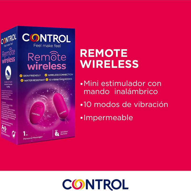 CONTROL Masajeador Personal Inalámbrico – Estimulador Recargable Con Control Remoto Para Placer Personalizado