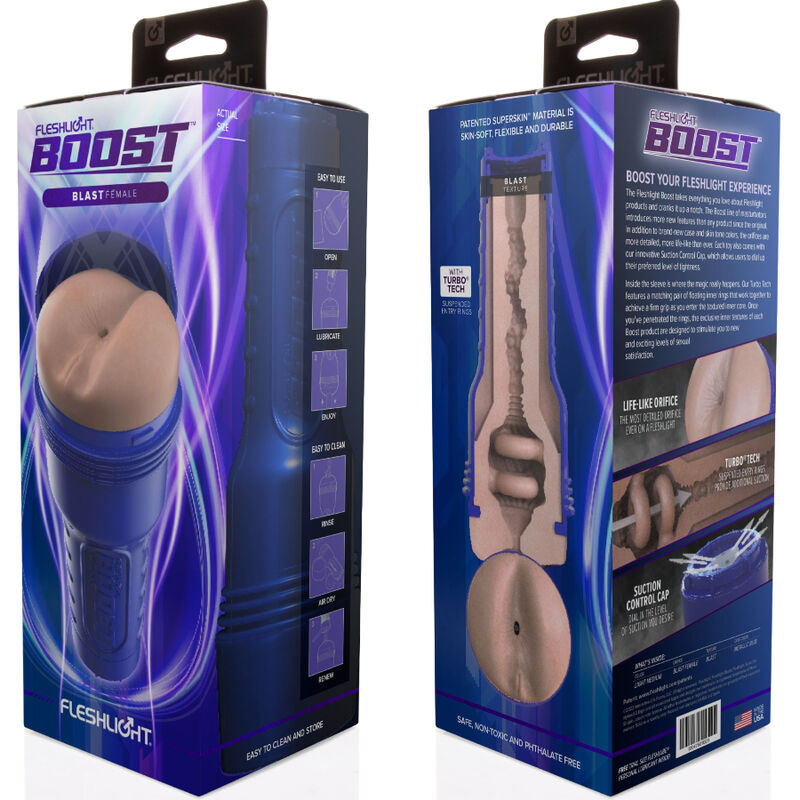 FLESHLIGHT BOOST BLAST LM FLESH RP – Design ergonomico per un'esperienza di piacere realistica