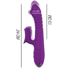 INTENSE - IGGY MULTIFUNCTIONAL RECHARGEABLE UP &amp; DOWN VIBRATOR WITH CLITORIS STIMULATOR PURPLE