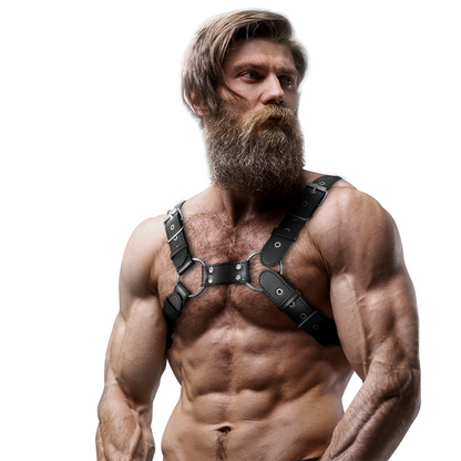 Pettorina regolabile FETISH per Bulldog – Design elegante con finta pelle per stile e comfort