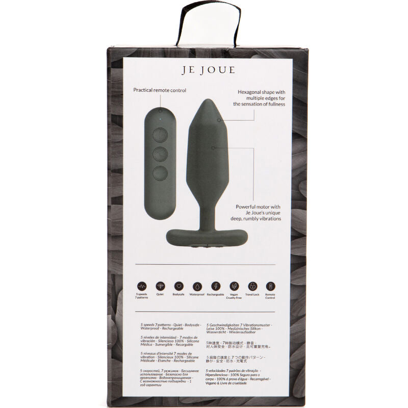 JE JOUE Onyx Anal Plug – Vibratore con design ergonomico per la stimolazione sensoriale
