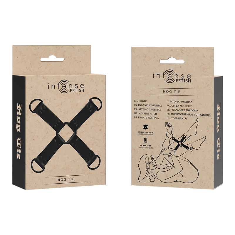 INTENSE Fetish Enganche Múltiple Para Manos Y Pies – Diseño Funcional En Cuero Vegano Para Experiencias Únicas