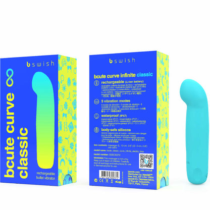 B SWISH Bcute Curve Infinite Classic – Vibrador Recargable Con Diseño Ergonómico De Silicona