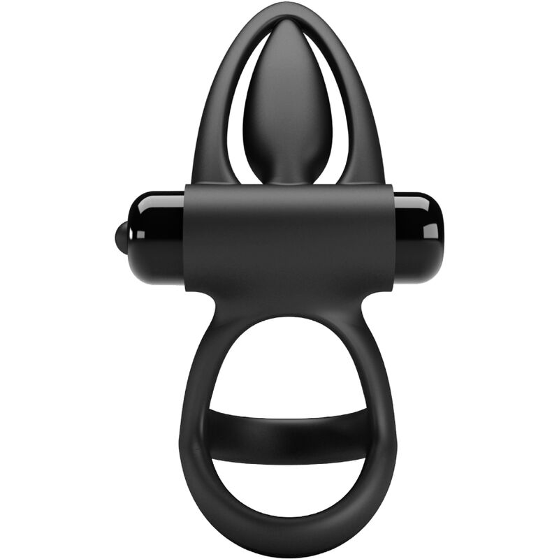 PRETTY LOVE Anello Vibrante 10 Vibrazioni Silicone Nero – Design Ergonomico per il Piacere Condiviso