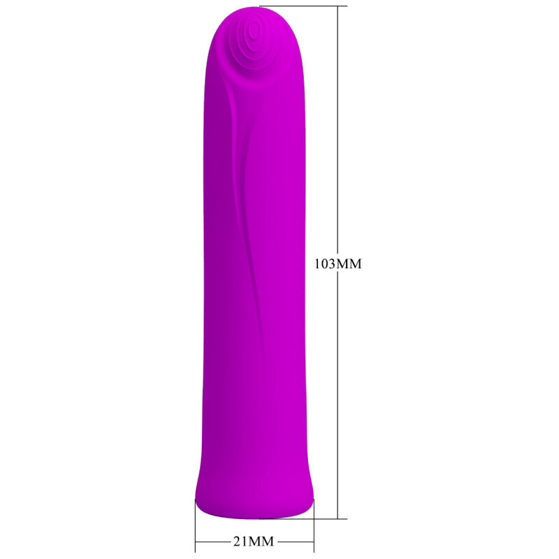 PRETTY LOVE - CURTIS MINI SUPER POWER VIBRATOR 12 VIBRATIONS VIOLET SILICONE