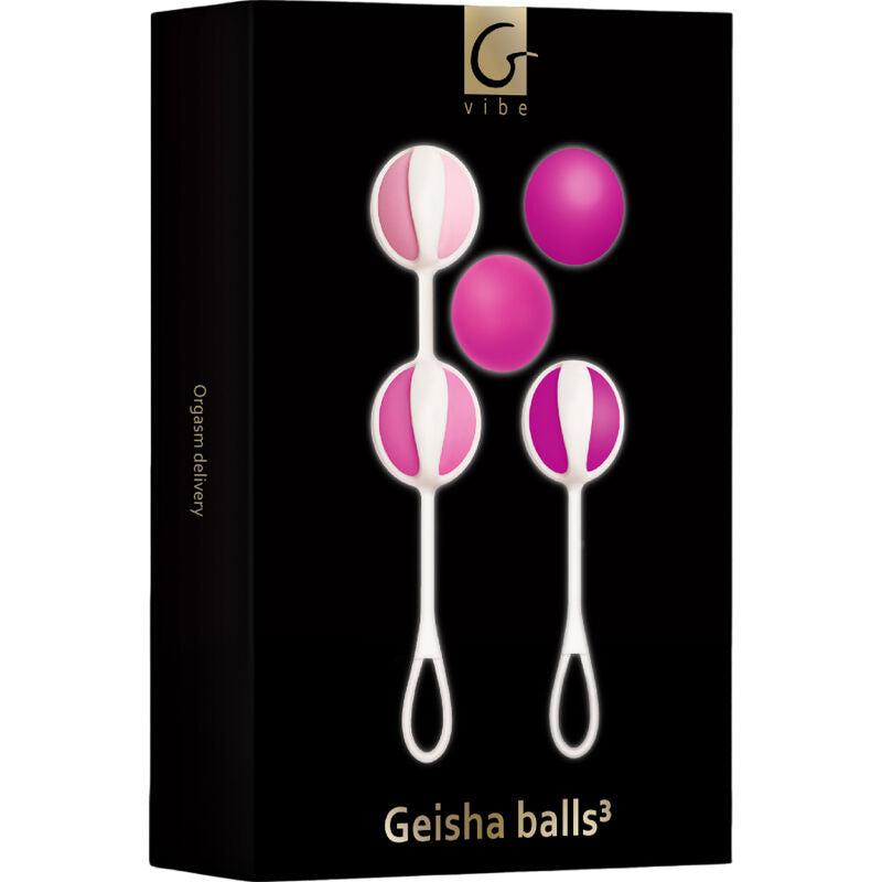 G-VIBE Set 5 Geisha Balls3 Rosa – Bolas Chinas Para Fortalecimiento Del Suelo Pélvico