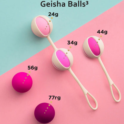 G-VIBE Set 5 Geisha Balls3 Rosa – Bolas Chinas Para Fortalecimiento Del Suelo Pélvico