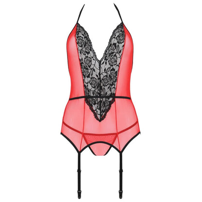 PASSION Peonia Corset Erotic Line Rojo S/M – Corset Elegante Con Diseño Sensual