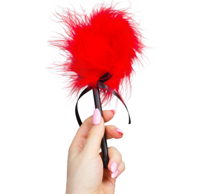 Comprar SECRETPLAY Plumero Marabú Rojo – Plumas Suaves Para Experiencias Sensuales-Noxtic