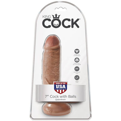 KING COCK Pene Realistico Caramello 13,2 CM – Texture Morbida per un'Esperienza Sensoriale Autentica