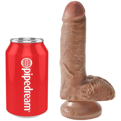 KING COCK Pene Realistico Caramello 13,2 CM – Texture Morbida per un'Esperienza Sensoriale Autentica