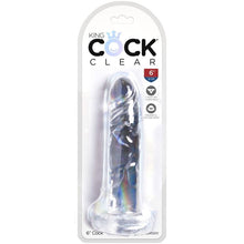 KING COCK - CLEAR PENE REALÍSTICO 15.5 CM TRANSPARENTE