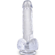 KING COCK - CLEAR PENE REALÍSTICO CON TESTÍCULOS 13.5 CM TRANSPARENTE