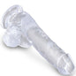 KING COCK - CLEAR PENE REALÍSTICO CON TESTÍCULOS 13.5 CM TRANSPARENTE