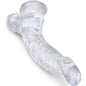 KING COCK Consolador Curvado Transparente 16.5 cm – Diseño Realista Con Material Seguro Para Placer Sensual