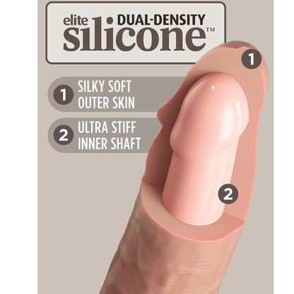 KING COCK Elite Dildo De Silicona 25.4 Cm – Diseño Ergonómico Para Placer Confortable