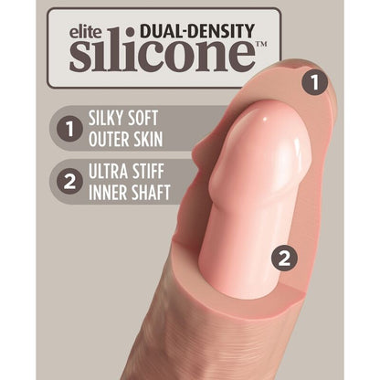 KING COCK Elite Silicone Dildo 28 cm – Texture morbida e realistica per un'esperienza senza pari