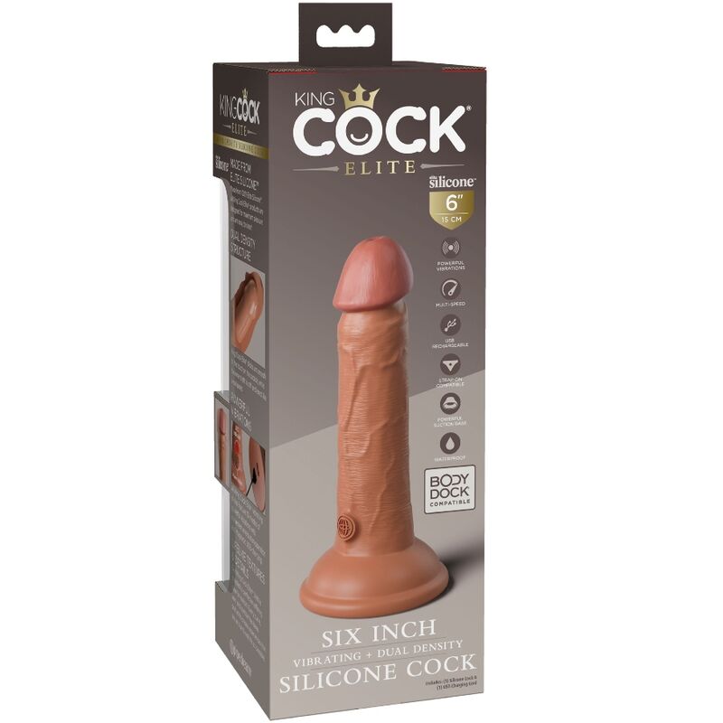 Dildo KING COCK Elite Caramel – Silicone medico con design realistico per un piacere sicuro
