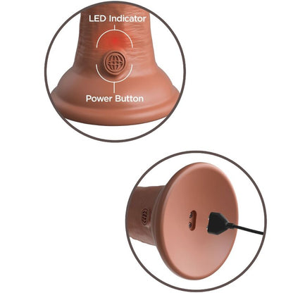 Dildo KING COCK Elite Caramel – Silicone medico con design realistico per un piacere sicuro