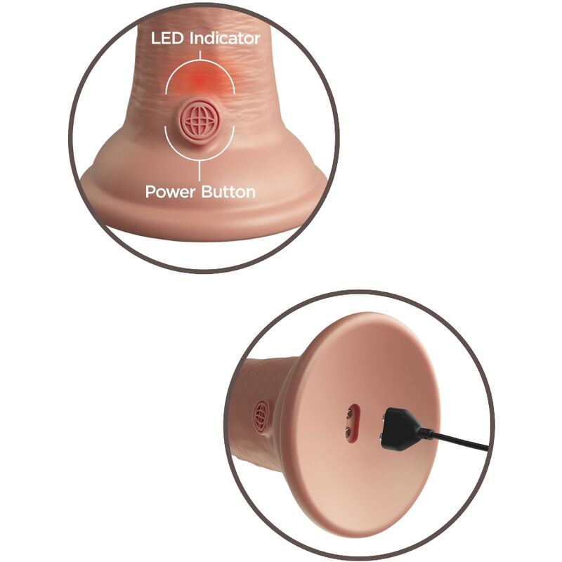 KING COCK Elite Dildo Vibratore 15,2 CM – Design Realistico per un Piacere Sensazionale