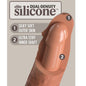 KING COCK - ÉLITE DILDO REALÍSTICO VIBRADOR & SILICONA 20.3 CM CARAMELO