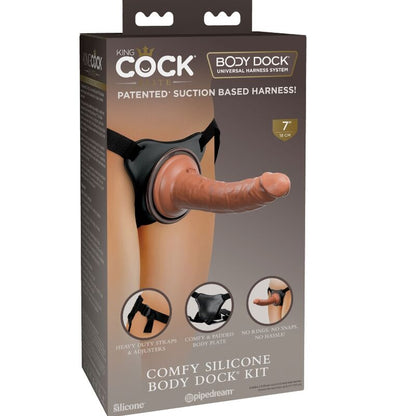 KING COCK - ÉLITE ARNÉS AJUSTABLE CONFORTABLE CON DILDO 17.8 CM-KING COCK-Noxtic