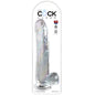 KING COCK - CLEAR DILDO CON TESTÍCULOS 24.8 CM TRANSPARENTE