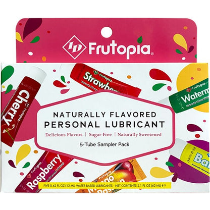 ID Frutopia Lubricante Surtido 5 Pack 12 ML – Sabores Naturales Para Una Experiencia Sensorial Placentera