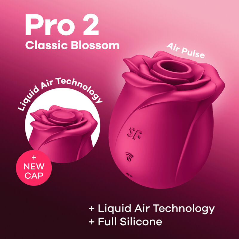 Satisfyer Air Pulse Pro 2 Classic Blossom – Vibrador Innovador Con Estimulación Aérea Confortable