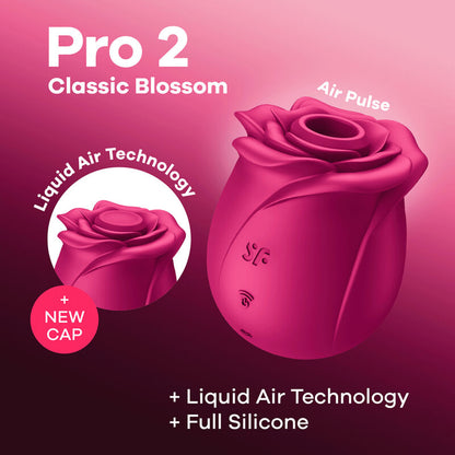 Satisfyer Air Pulse Pro 2 Classic Blossom – Vibrador Innovador Con Estimulación Aérea Confortable