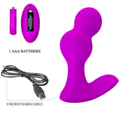 PRETTY LOVE - TERRANCE VIBRATING ANAL MASSAGER WITH REMOTE CONTROL