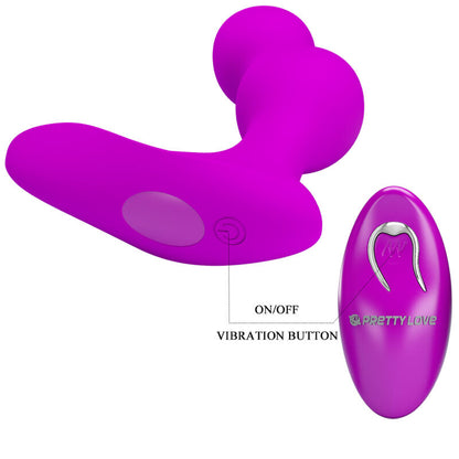 PRETTY LOVE - TERRANCE VIBRATING ANAL MASSAGER WITH REMOTE CONTROL