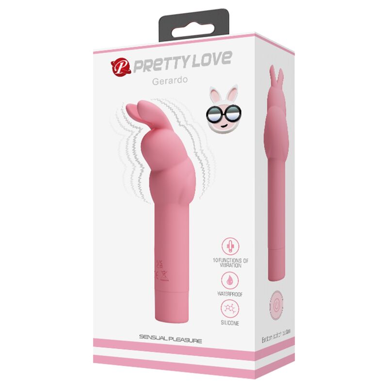 PRETTY LOVE - GERARDO PINK SILICONE RABBIT VIBRATOR