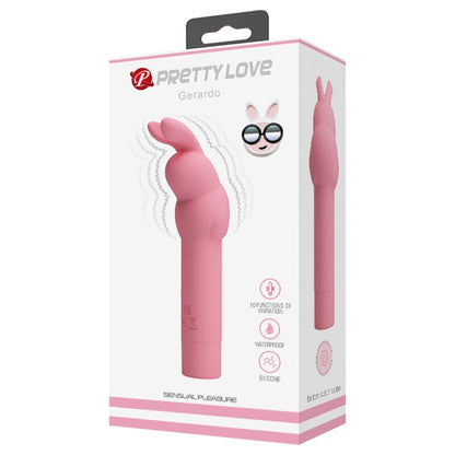 PRETTY LOVE - GERARDO PINK SILICONE RABBIT VIBRATOR