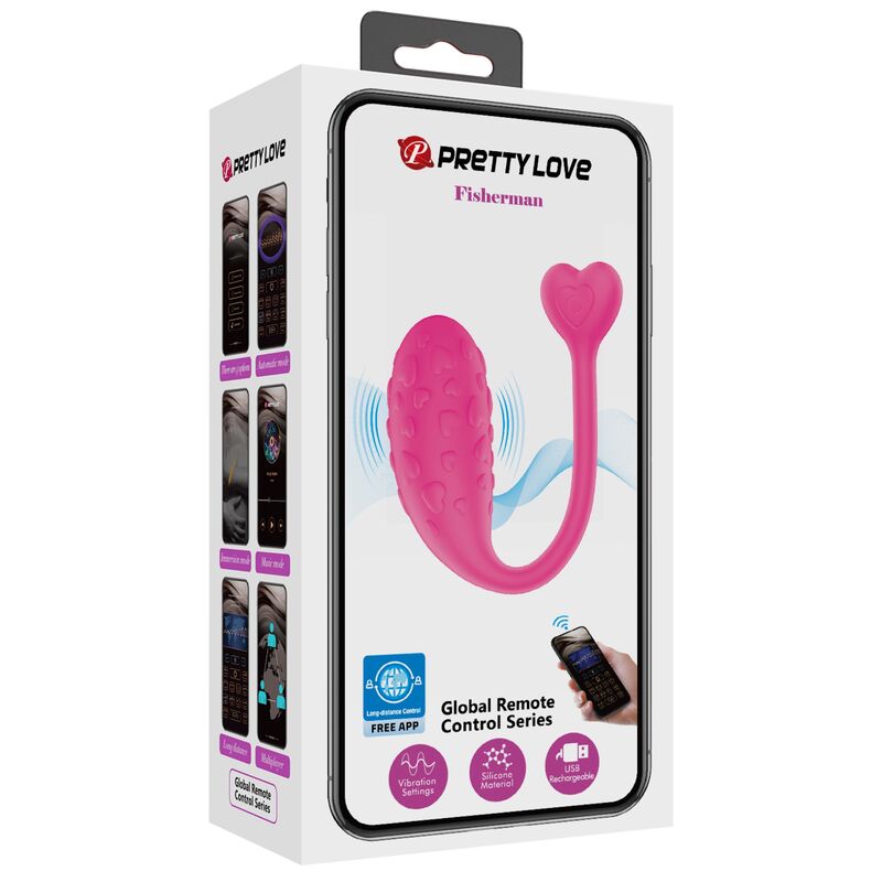 Comprar Pretty Love Huevo Vibrador Fisherman Rosa – Diseño Discreto Con Control Desde App-Noxtic