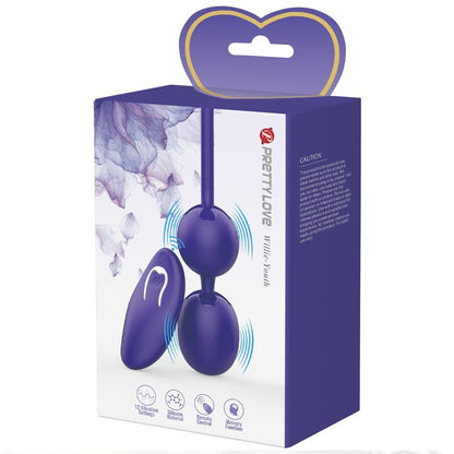 Pretty Love Willie Youth Bolas Violeta – Control Remoto Con Vibración Para Estimulación Intima